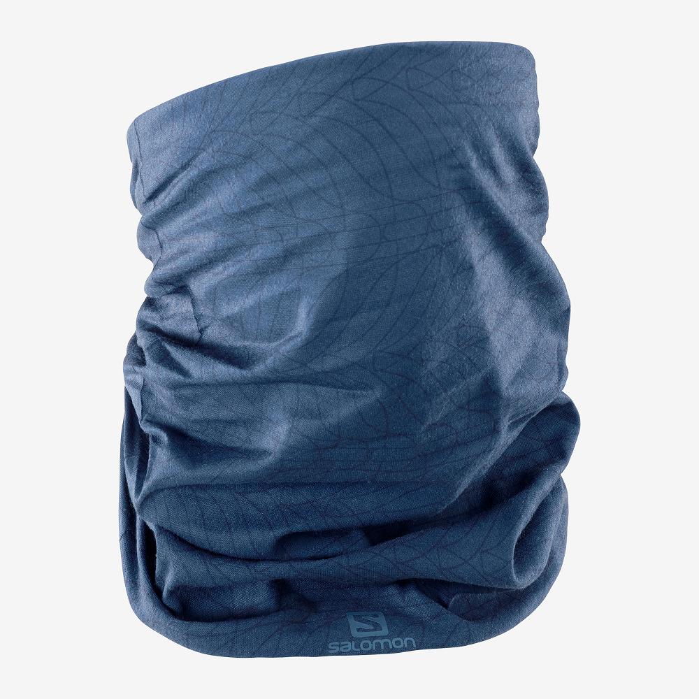 Bonnets Salomon Homme Bleu Marine - Salomon NECK&HEAD LIGHT GAITER - France (6943-IYXEH)